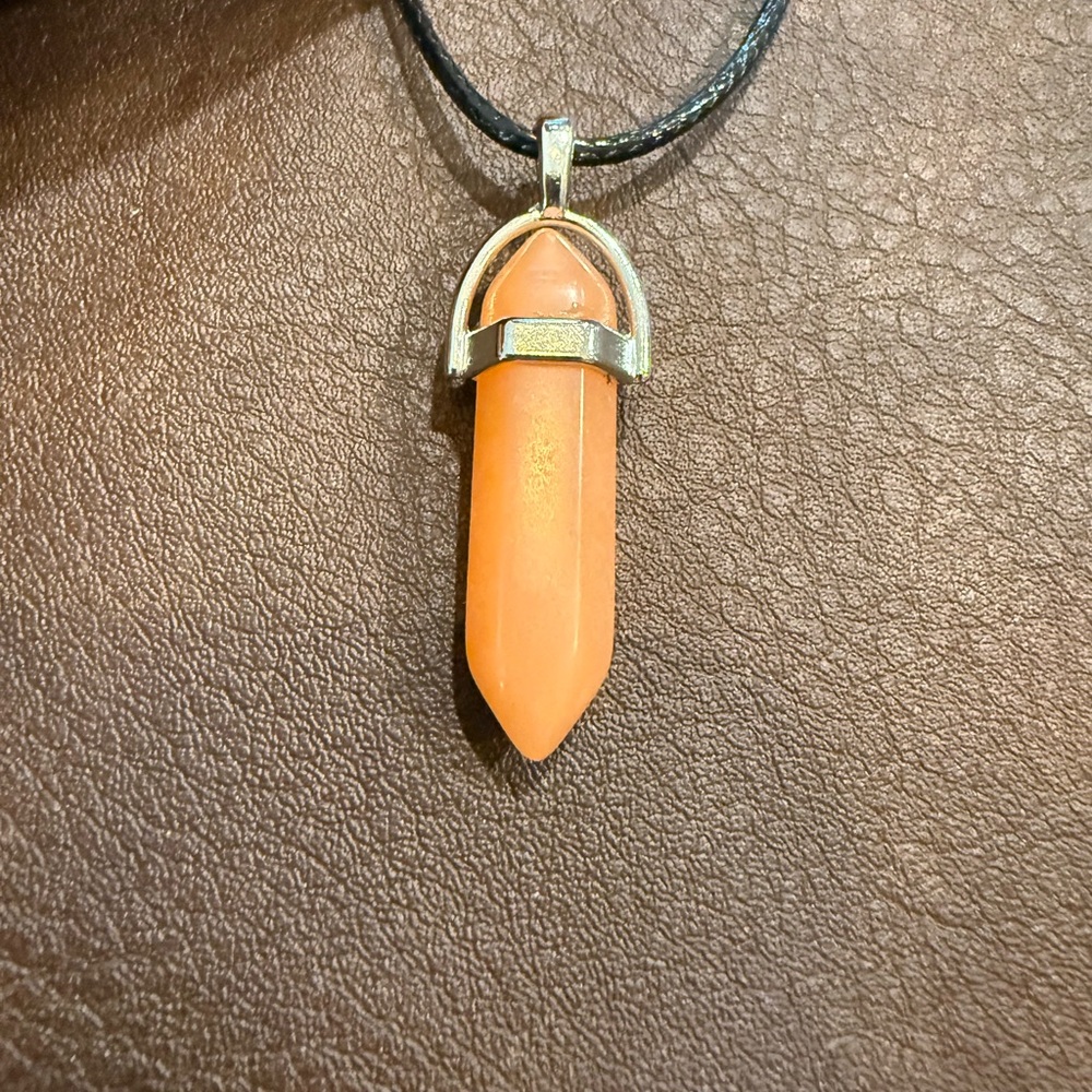 Orange Pendant Necklace